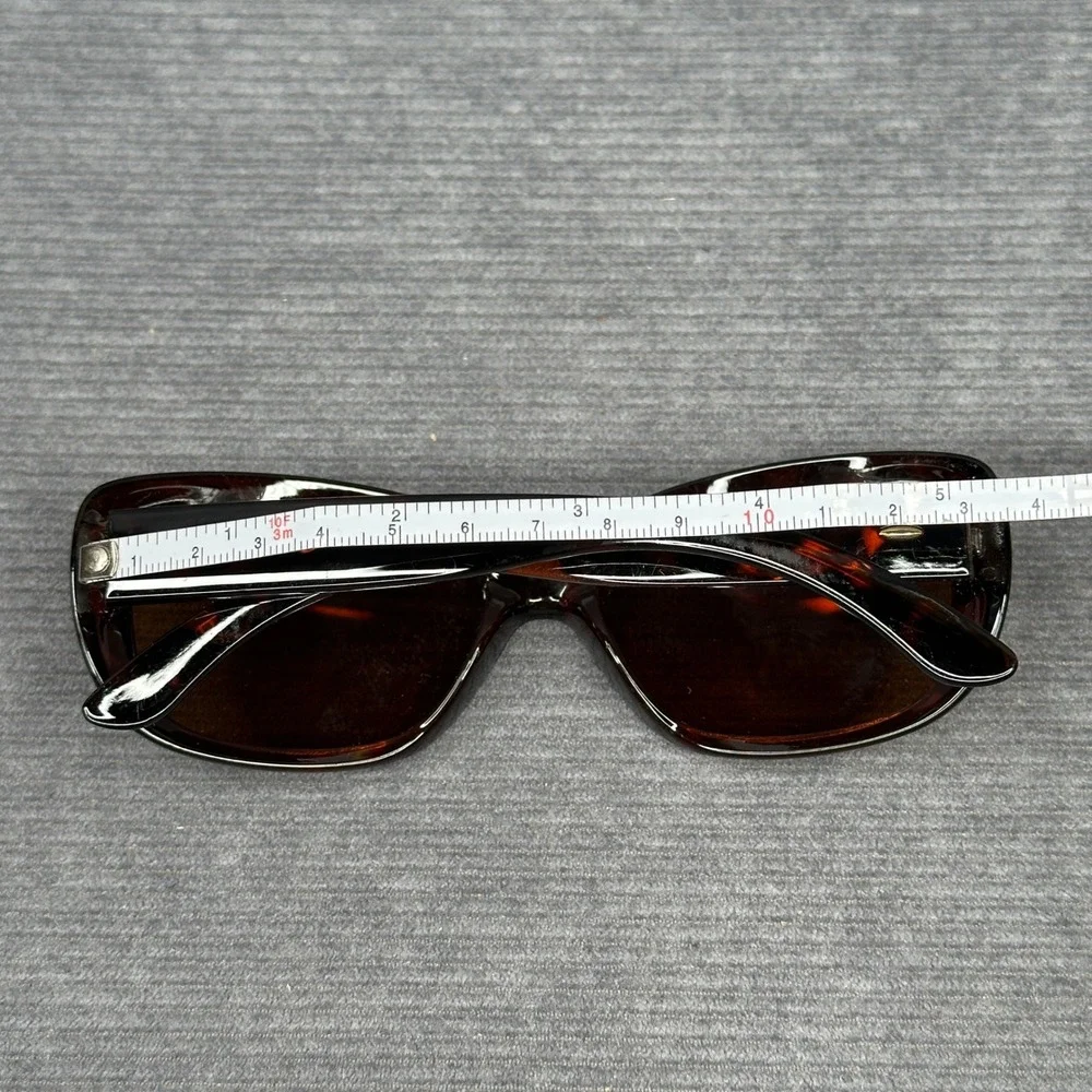 Foster Grant Polarized Y2K Sunglasses Tortoise Shell Brown Oval Frames Cat lens